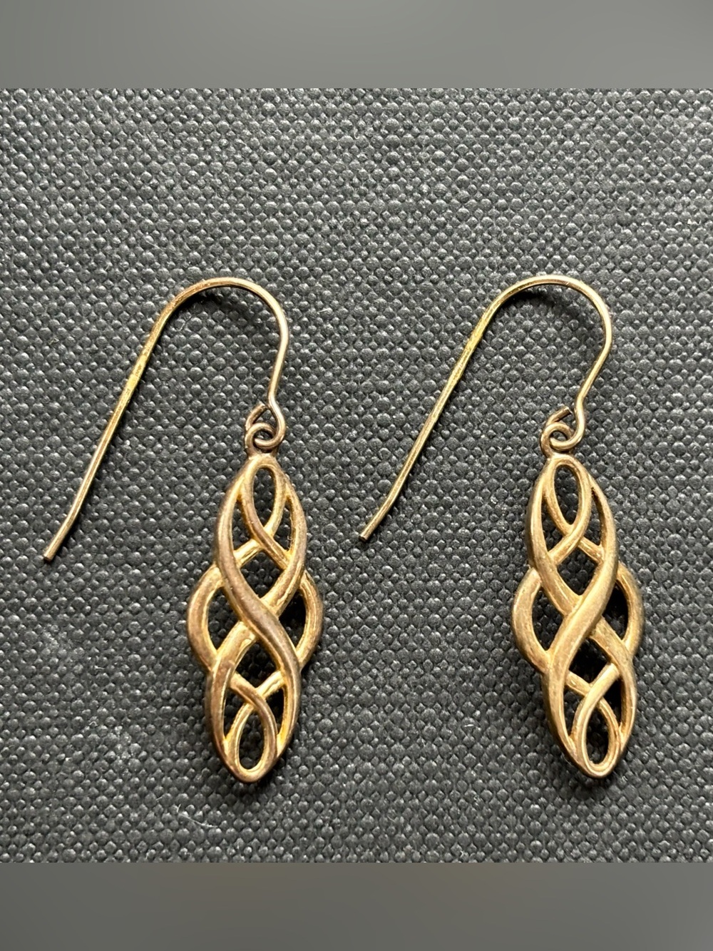 Gold Celtic Twist Drop Earrings - Women Jewelry